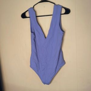 V neck plunge body suit